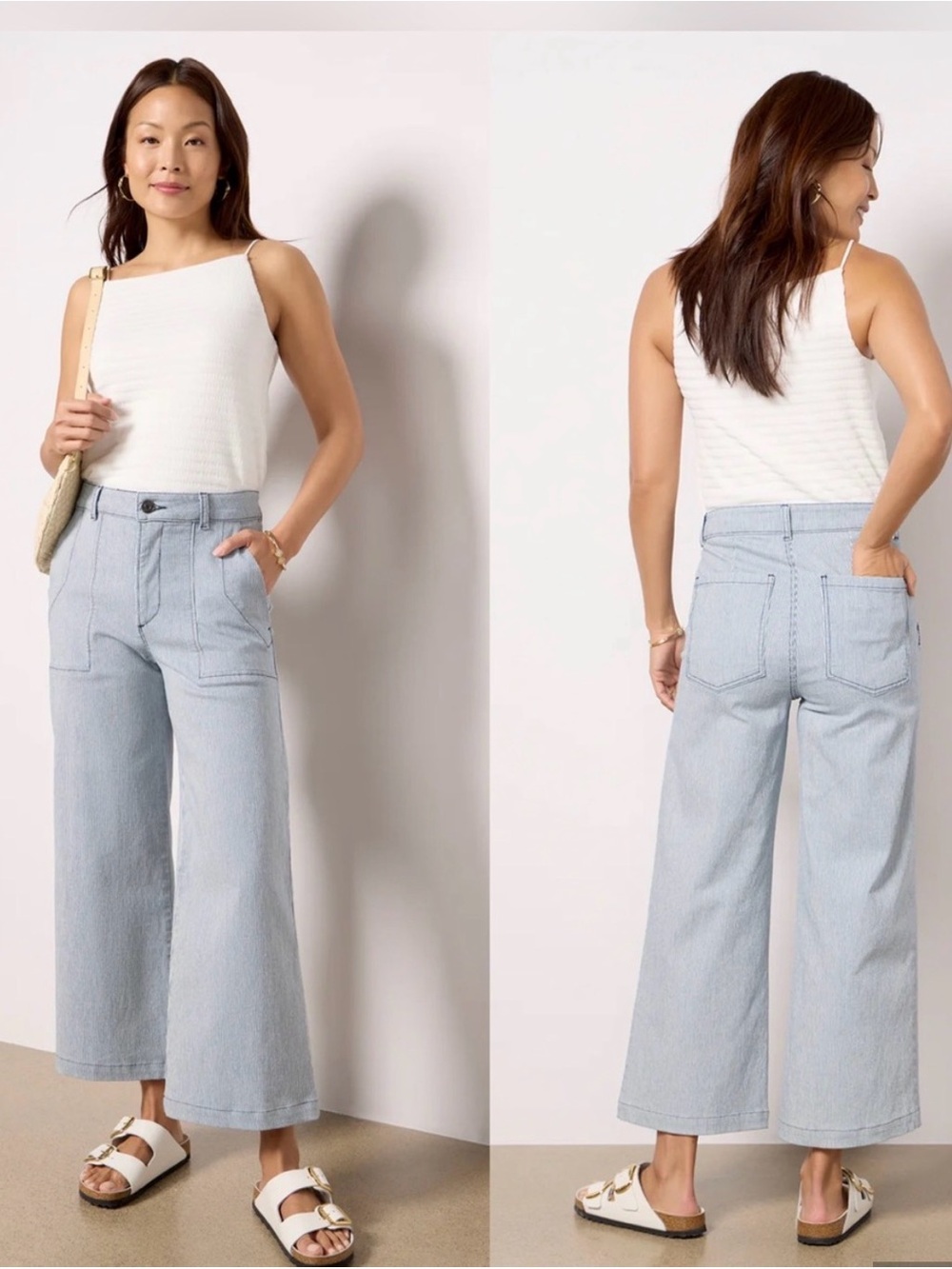 Coming Soon! Kut Meg high rise wide leg Railroad Stripe pants 6